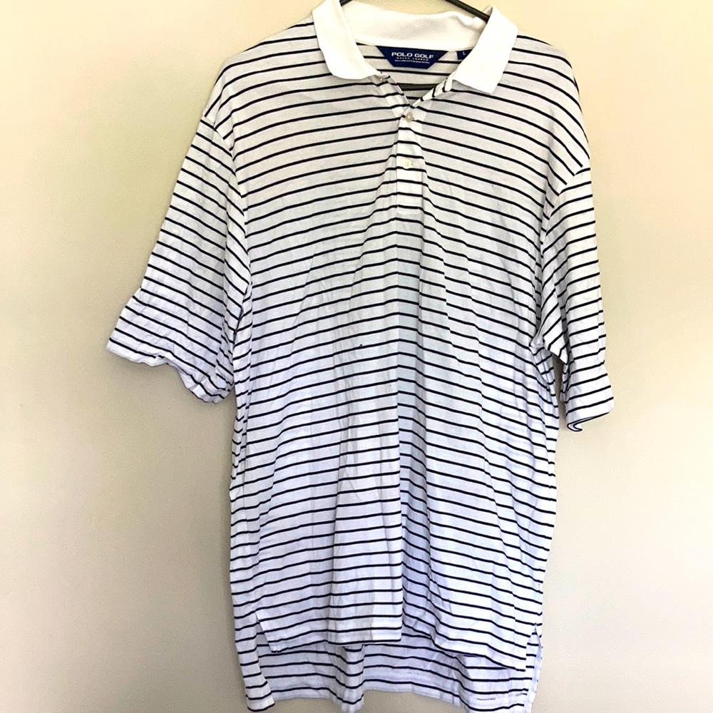 Large White/Black Polo Golf Ralph Lauren Shirt